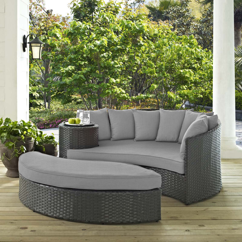 Lit de jour d'extérieur Modway, Velours gris performance