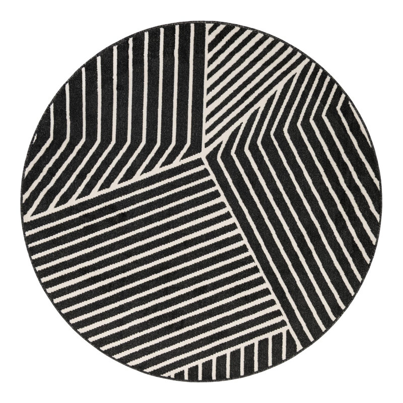 Tapis Latitude Run® Orkla Nikolis noir, Rond 6 pi 1 po