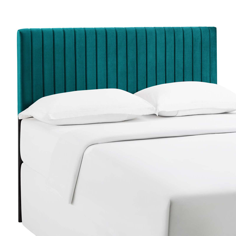 Modway Carson Carrington Stryn Velvet Headboard, Teal Plainweave, Full/Queen