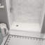 Base de douche en alcôve ou en coin avec drain à gauche en blanc 60 x 32 Zone Zone-121787748