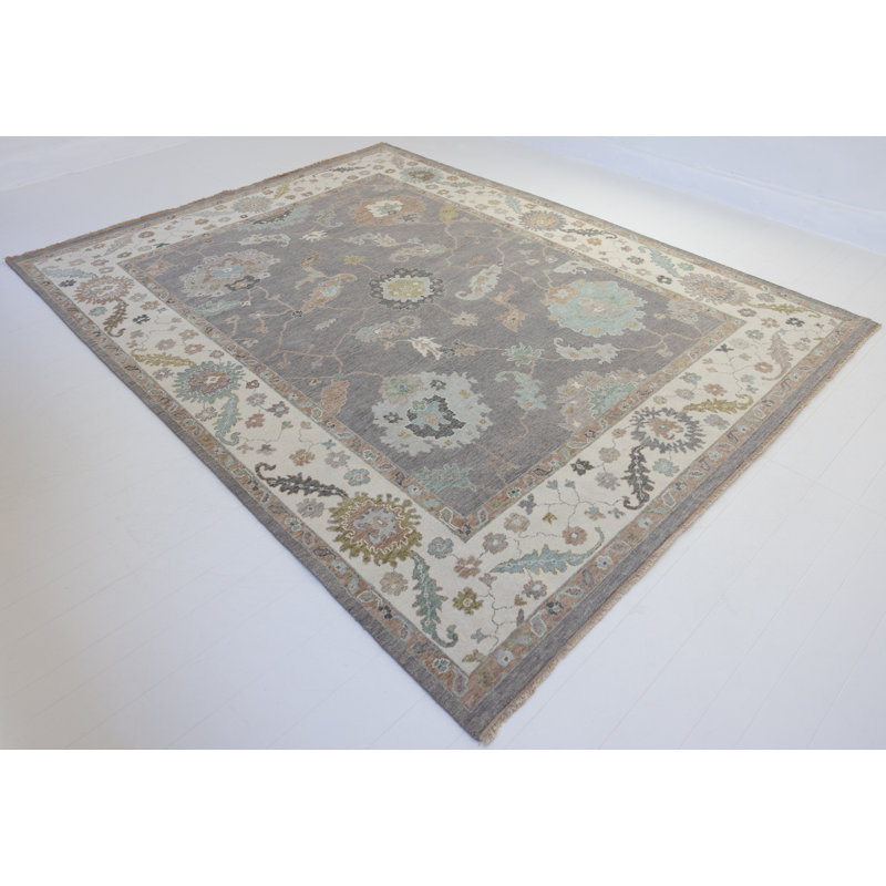 Hand Knotted Wool Oriental Area Rug, Rectangle 12' x 15'