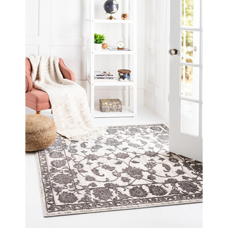 Tapis traditionnel urbain couleur pierre, Carré 5 pi 3 po