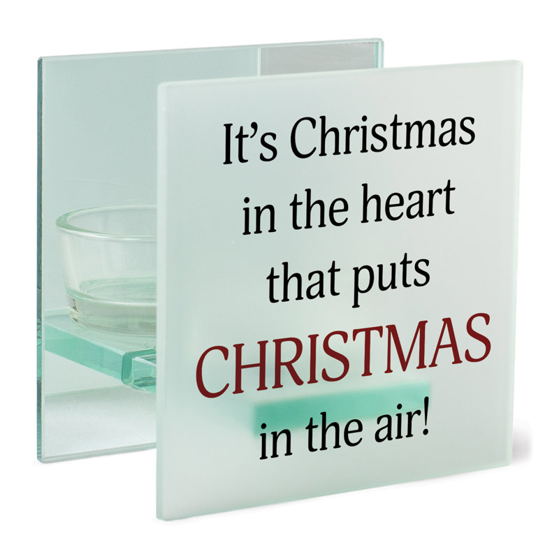 4'' H Glass Tabletop Tealight Holder with Candle Included