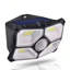 Ensemble de 2 lampes murales solaires à détecteur de mouvement - Lampe de sécurité extérieure imperméable pour cour, jardin et patio