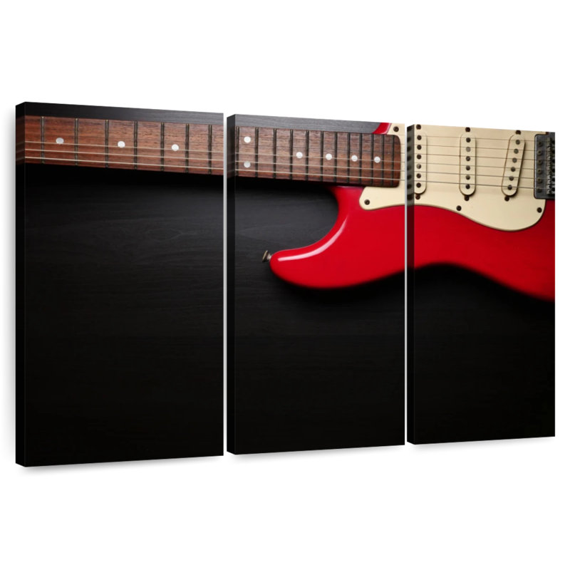 Guitare électrique Abarca Classic Red, H 42 po x l 65 po