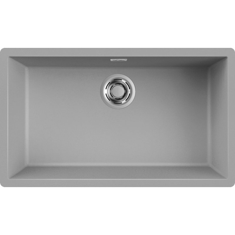 Multa Single Bowl Inset Kitchen Sink, Light Grey