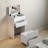 3 In 1 Vanity Desk With Open Top Mirror, Visible Glass Desktop And Storage Compartments, 3 Drawers, A Cushion Stool