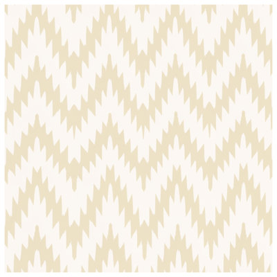 Beige Zigzag Pattern Bath Mat