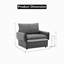 Fauteuil d'appoint moderne surdimensionné avec confort sculptural gris brume-1231926962