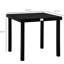 Table de salle à manger carrée pour l'extérieur pour 4 personnes - grain de bois imperméable, pieds de jardin en aluminium robustes, noir, imperméable