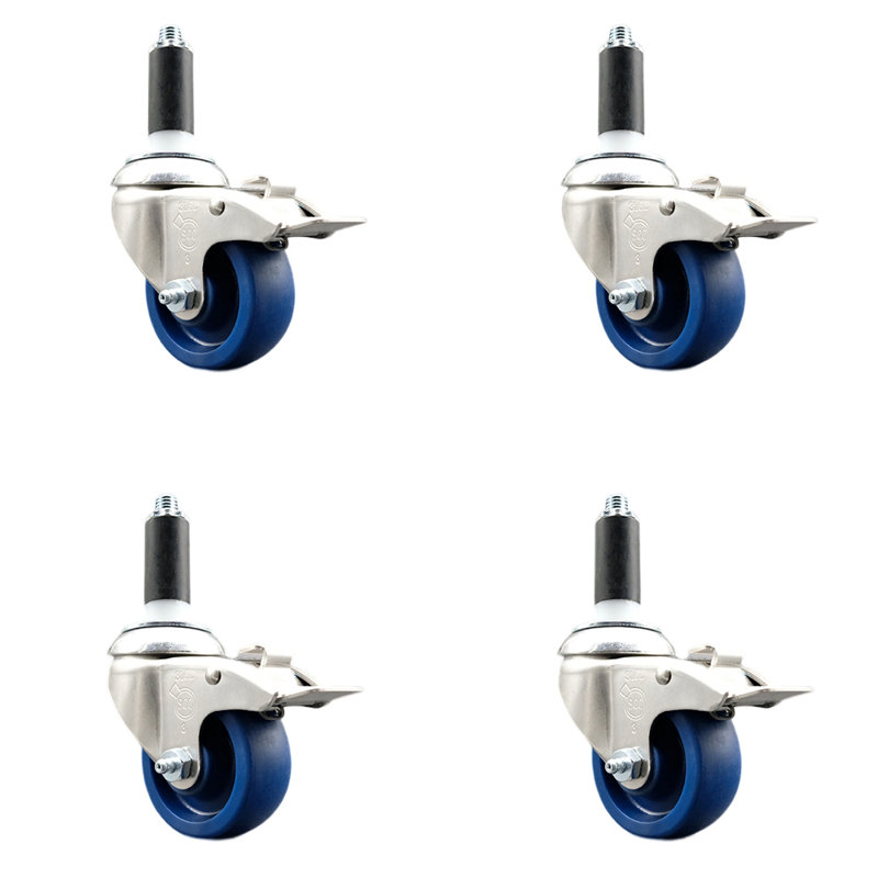 Swivel Stem Caster, 4" H x 4" W