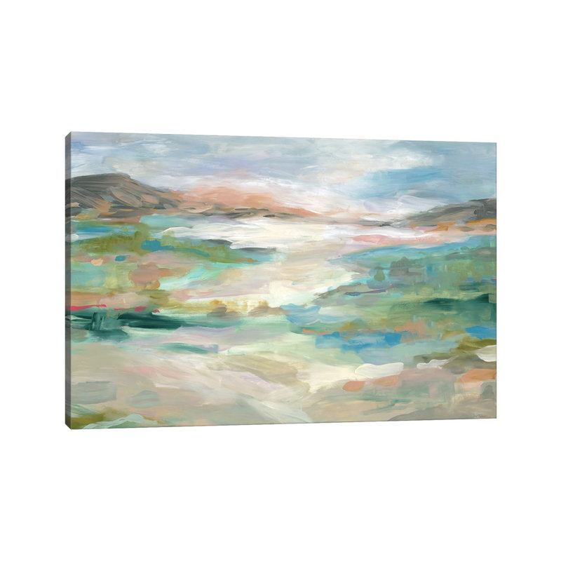 Vallée luxuriante, reproduction d'art sur toile tendue, H 8 po x l 12 po, Toile tendue, Ne s’applique pas