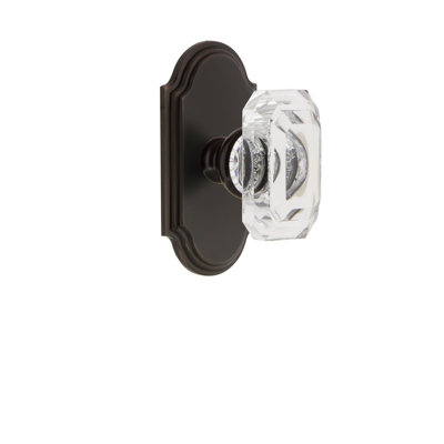 Grandeur Arc Plate Passage with Baguette Crystal Door Knob