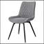 Ensemble de 2 chaises pivotantes grises capitonnées