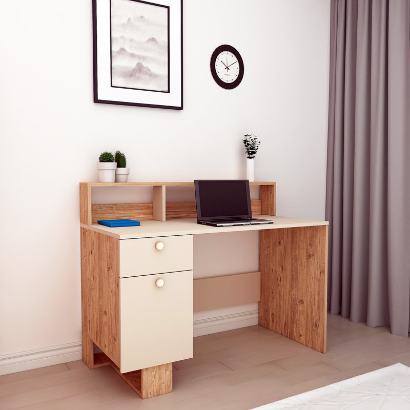 Irmak 120cm Rectangular Computer Desk and Cabinet