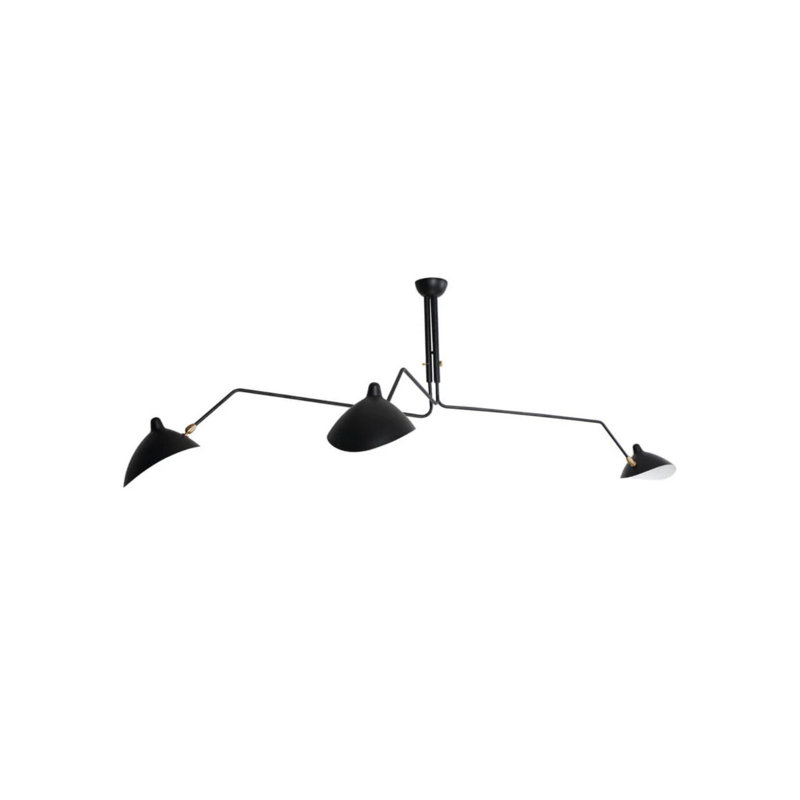 Luminaire suspendu Simio (3 têtes), Noir