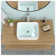 Hewei 15'' White Ceramic Rectangular Vessel Bathroom Sink with Faucet