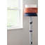 Lampe sur pied en lin, marbre et PVC de style Wabi-Sabi