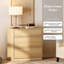Table de chevet avec 3 tiroirs, grande table de bout moderne avec grand rangement pour le salon, table d'appoint en bois pour la chambre à coucher et rangement pour garde-robe-2139482505-2139482502