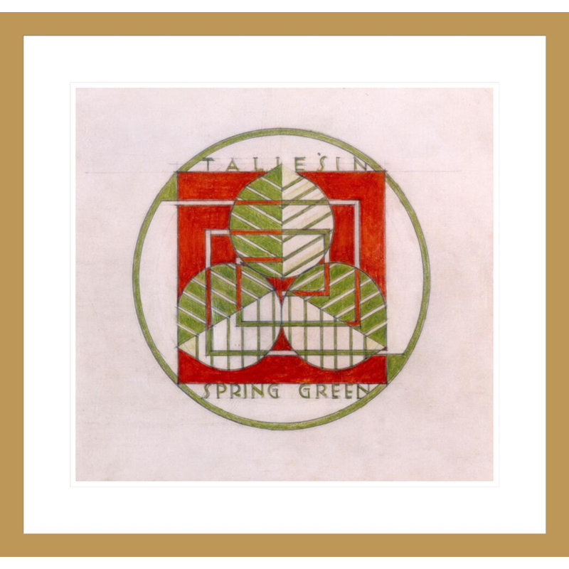 «Spring Design» par Frank Lloyd Wright, impression circulaire transparente, H 22,64 po x l 24,57 po