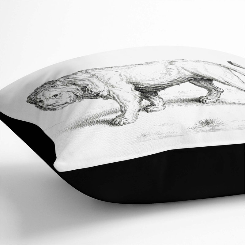 Square Throw Cushion, 40cm H x 40cm W x 15cm D, Black