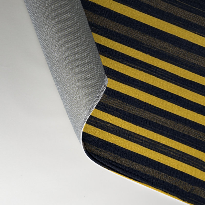 Tapis intérieur / extérieur gris HorizontalStripes, Rectangle 9 pi x 12 pi
