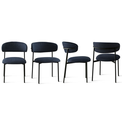 Chaise rembourrée avec pieds en métal