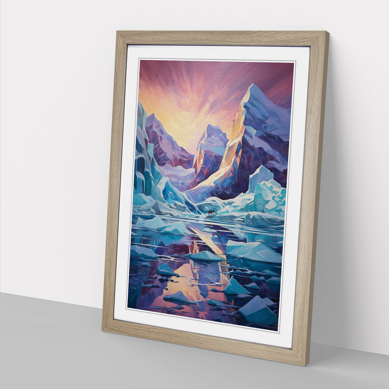 Single Picture Frame Print on Wood, 34cm H x 25cm W x 2cm D, Oak