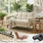 56.7"  Tufted Loveseat Sofa Mid Century Modern Love Seat Couches For Living Room-921084336