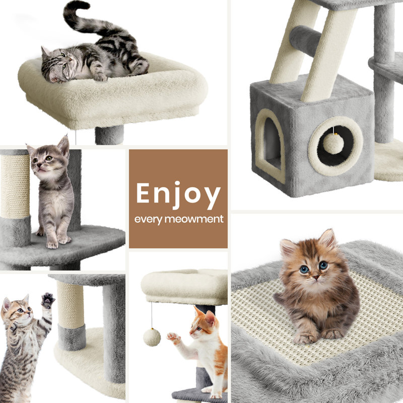 Amadahy 107cm H Cat Tree, Beige