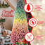 Arbre de Noël coloré en PVC artificiel à double arc-en-ciel avec support en métal robuste pour la décoration des Fêtes-382874794