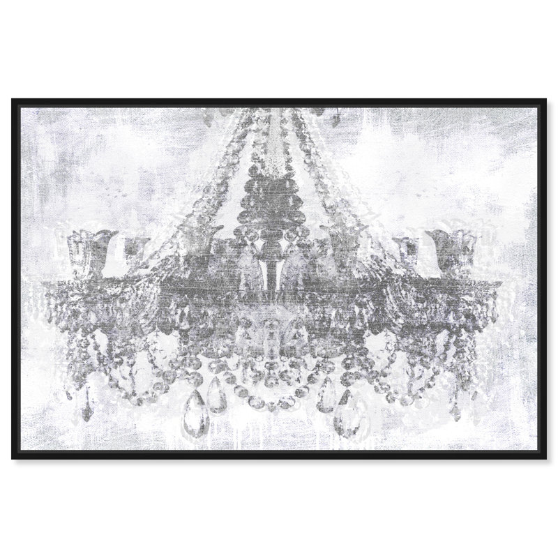 " Silver Diamonds ", Black Framed, 30" H x 45" W