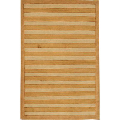 Striped Hand-Knotted Orange Area Rug