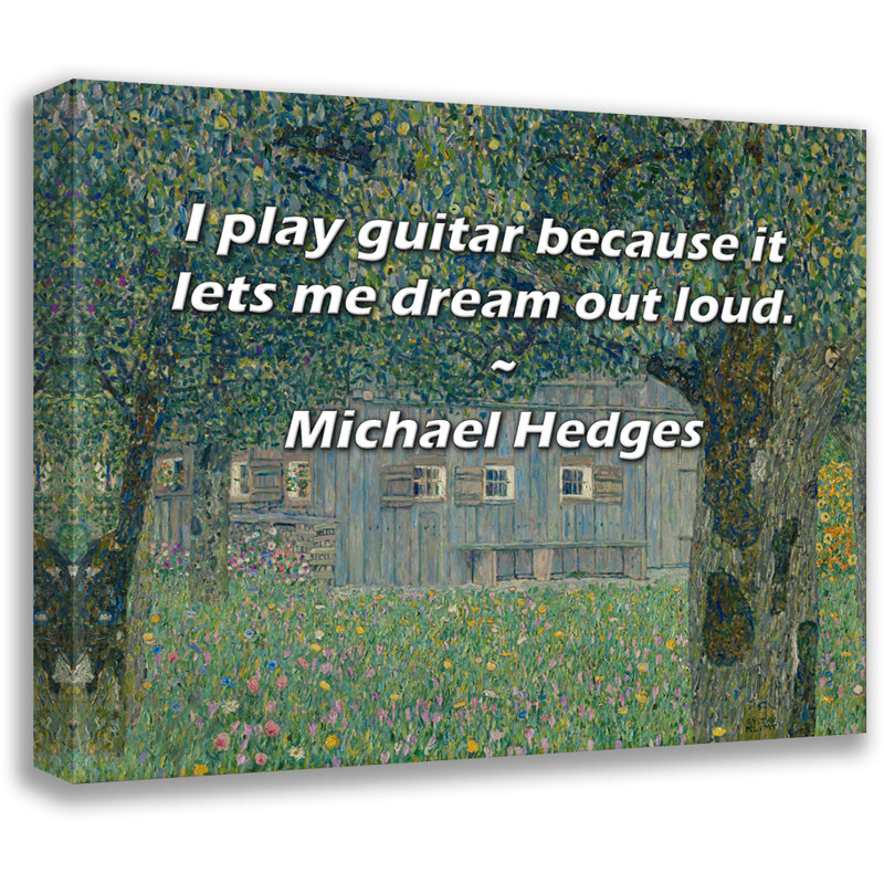 Toile tendue Astoria Grand Gallery par Michael Hedges: «Je joue de la guitare parce qu'elle me permet de rêver