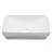 19"X12" White Semi-Recessed Ceramic Bathroom Sink