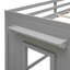 Lit mezzanine simple avec armoire et tablette - Gris (ANCIEN SKU: LP001501AAE)-1776463209