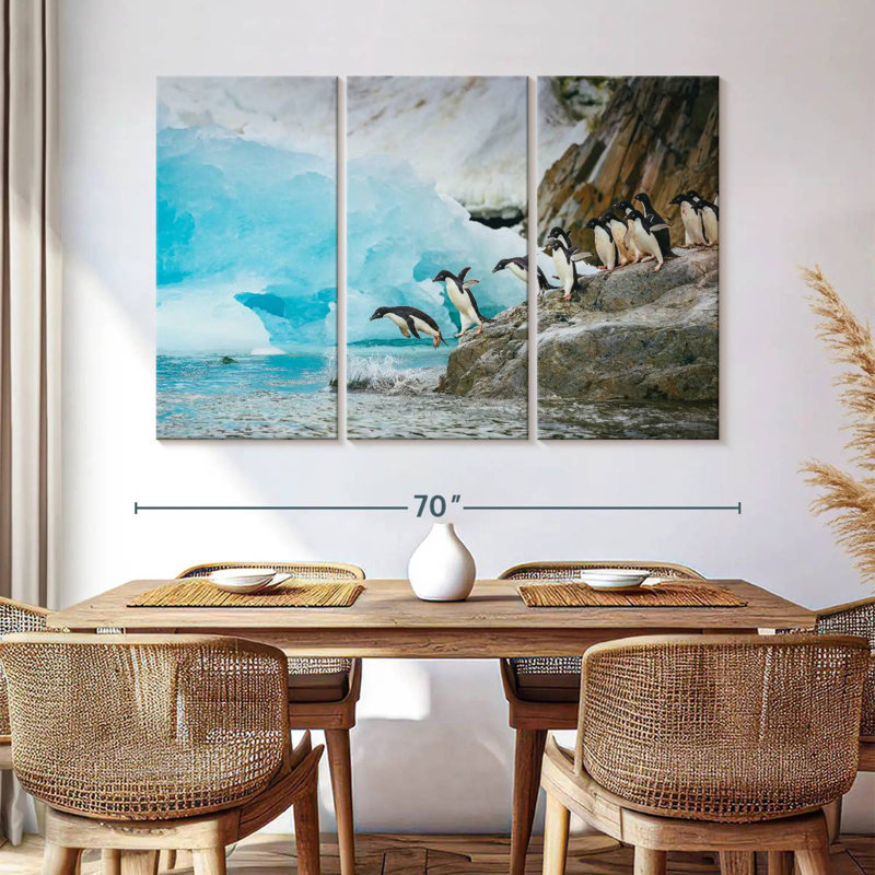 Brampt Diving Penguins, 42" H x 65" W