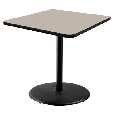 Bennet 36 Inch Square Café Table Round Base