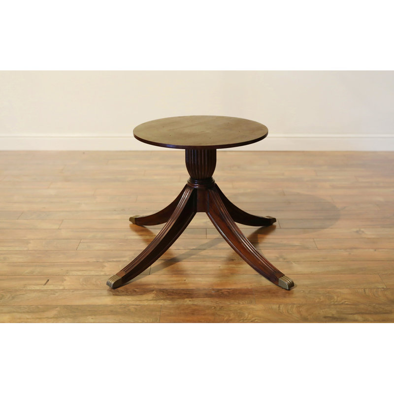 Round Mahogany Wood Dining Table