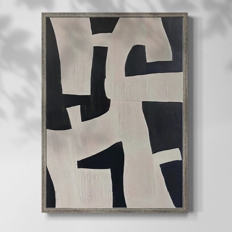 ABSTRACT Series, impression encadrée en bois massif, H 11 po x l 9 po