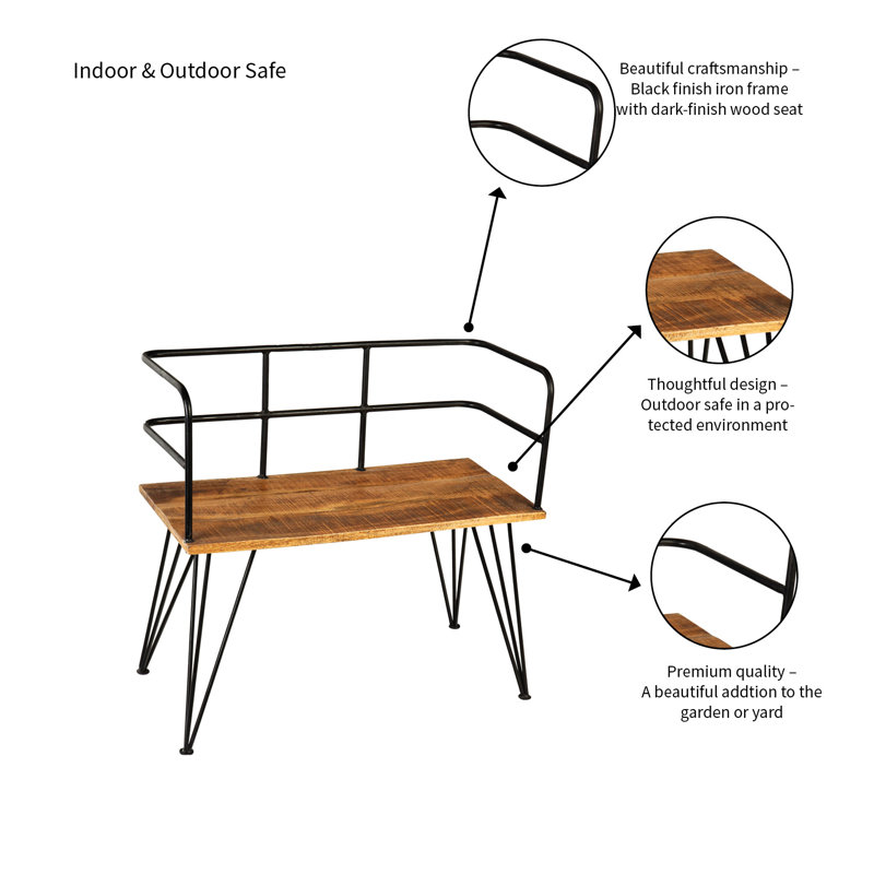 Banc de jardin en fer Lewis