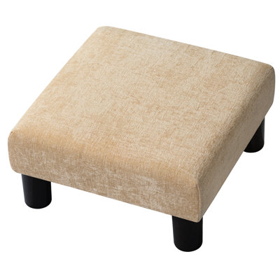 15.7'' Wide Square Footstool Upholstered Ottoman