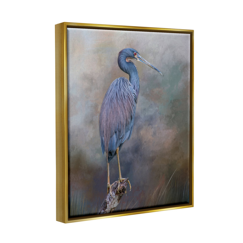 «Heron Bird» perché sur une branche de bois flottant par Kelley Parker, H 31 po x l 25 po x P 1,7 po