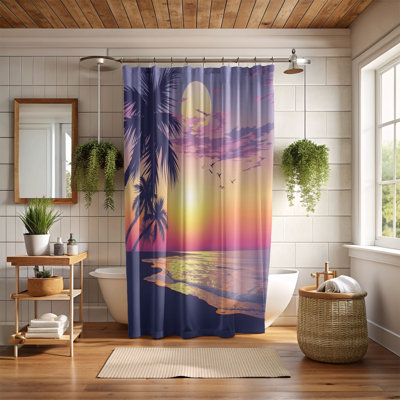 Rideau de douche Summer Shoreline - Premium