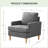 Accent Chair With Solid Wood Legs-116817612