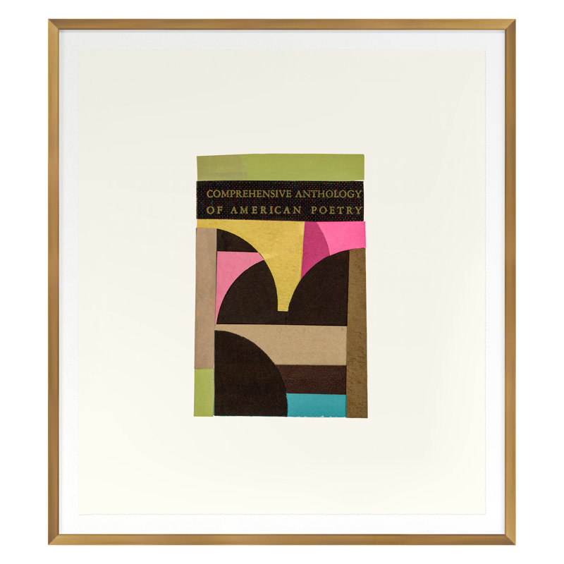 American Poetry Print by Burgess, Andy, Gold Single Picture Framed, 24'' H x 22'' W