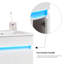 Meuble-lavabo mural de 16 po avec lavabo, lumière de détection de radars et grand espace de rangement pour les petits espaces