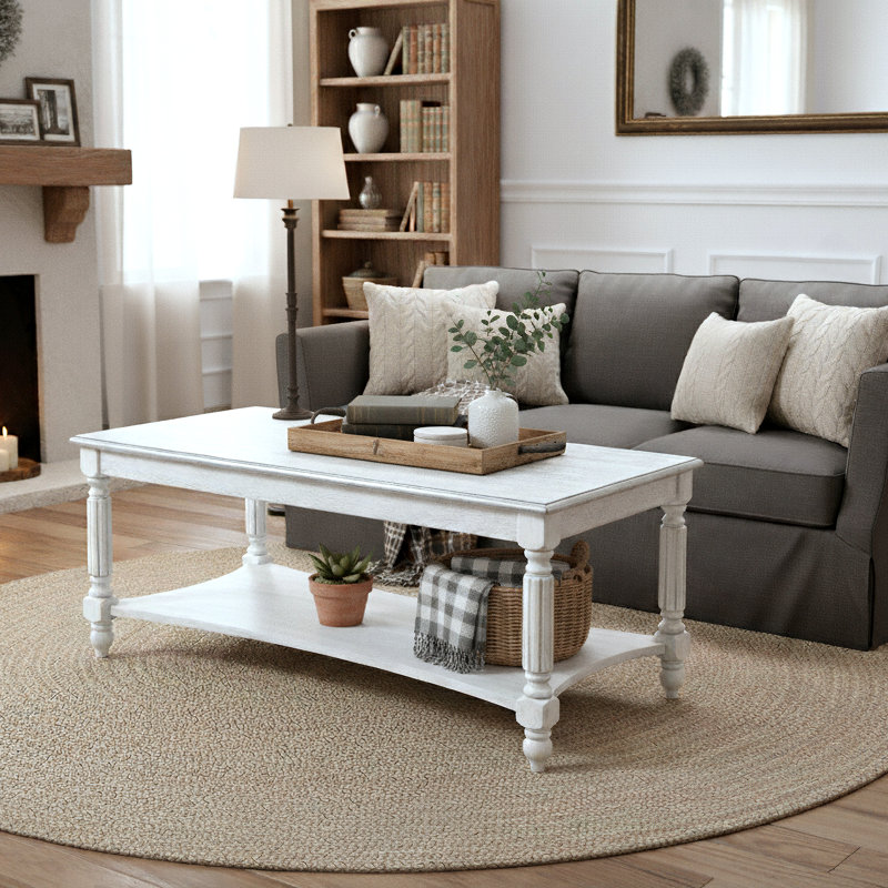 Table basse Branham, Blanc antique