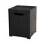 Support de réservoir multi-fonctionnel en fer utilisé comme table d'appoint Structure thermolaquée gris foncé sans assemblage l 15,59 po x P 19,91 po