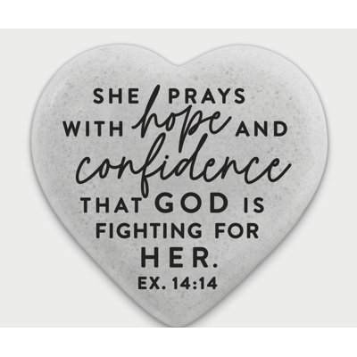 Heart Stone She Prays With Hope